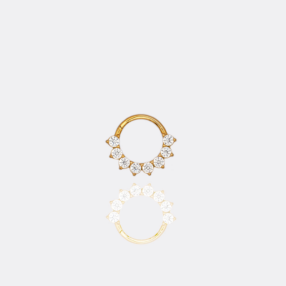 Celestial Blaze Gold Hoop