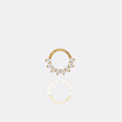 Celestial Blaze Gold Hoop