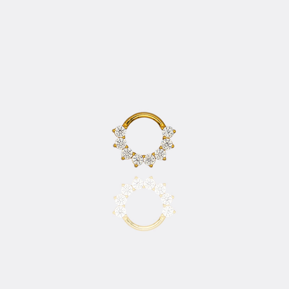 Celestial Blaze Gold Hoop