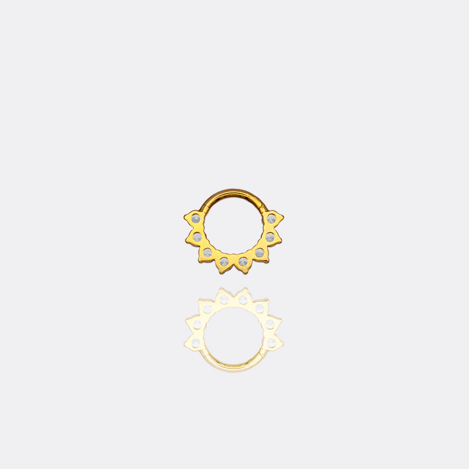 Celestial Blaze Gold Hoop